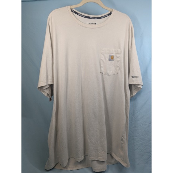 Carhartt Other - Carhartt Force Mens White Relaxed Fit Short Sleeve Pocket Shirt Sze 4XL TK6652-M